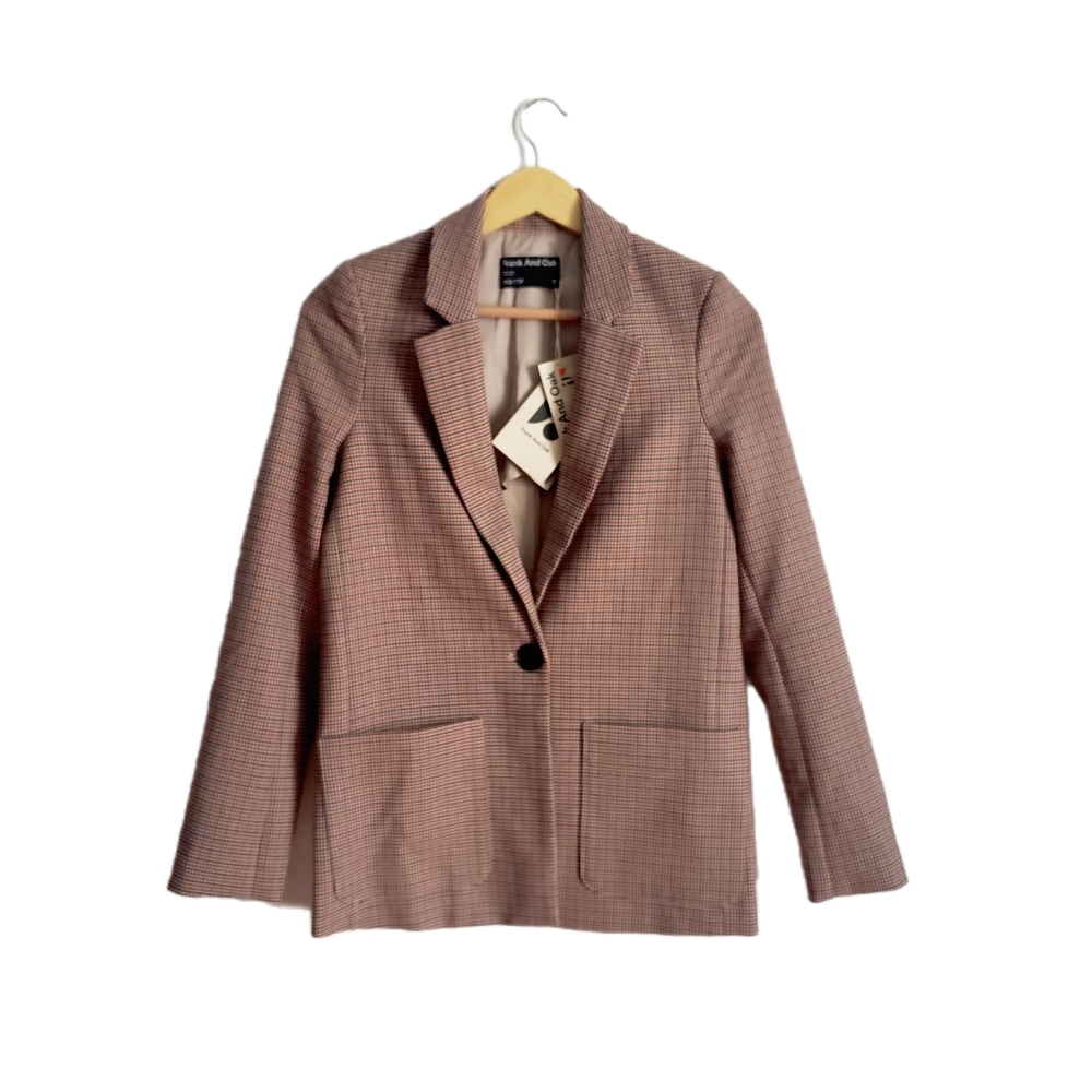 NWT Frank & Oak Houndstooth Blazer Size XXS